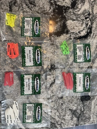 AAE Archery Max Hunter Arrow Vanes Sampler Set (12 In Each) 12 Per Pack