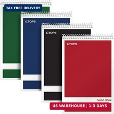 Steno Pads 4 Pack, 6" x 9" Spiral Steno Notebooks, Gregg Rule for lists, 80