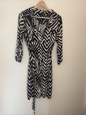 En Focus Studio Zebra Print Black & Cream Midi Dress Size 10