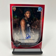 2025-26 Bowman Basketball #BCA-DQ Derik Queen Red Refractor Auto RC /5 Pelicans