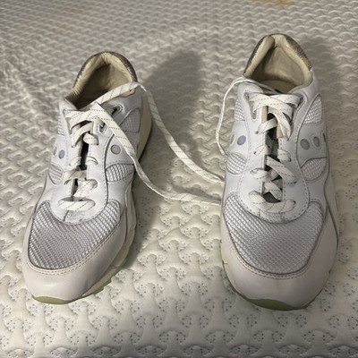 Saucony Shadow 6000 Pearl White Leather Low Lace Sneaker Shoes S70594-1 Mens 13
