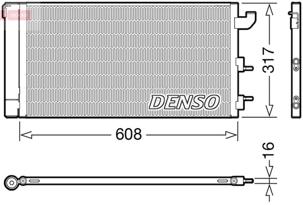 Denso Kondensator Klimaanlage DCN09144 FüR Classic Panda Fiat 169 AXA1A 169CXA1A-image