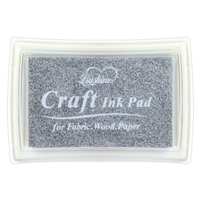 Craft Ink Pad for Rubber Stamps, Paper, Wooden, Fabric, Scrapbooking, Silver