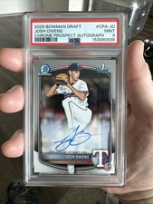 2025 BOWMAN DRAFT JOSH OWENS #CPA-JO CHROME PROSPECT AUTOGRAPH PSA 9
