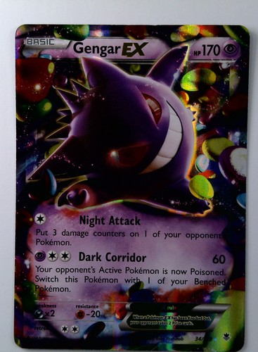 Pokmon TCG Gengar EX Phantom Forces 34/119 NM Condition 34/119