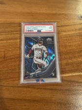 Corbin Carro 2023 Topps Chrome Black Blue Lava Refractor /75 Rookie RC PSA 9 MT