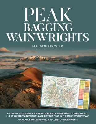 Peak Bagging: Wainwrights Fold-out Poster/Map: post free (438mm x 672mm)