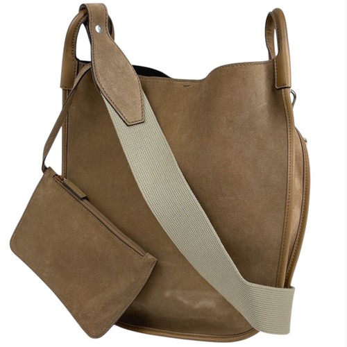 Yves Saint Laurent Shoulder Bag suede Brown Women