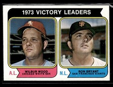 1974 Topps 1973 Victory Leaders (Wilbur Wood / Ron Bryant) #205