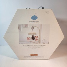 Cloud Island Musical Crib Mobile Pink Animals White Noise Tested Works