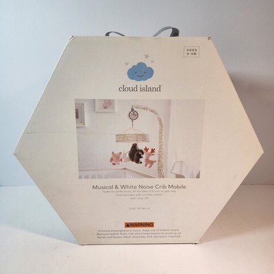 Cloud Island Musical Crib Mobile Pink Animals White Noise Tested Works