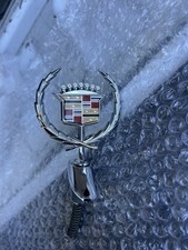 Vintage Oem Original Cadillac Crest Emblem Wreath Hood Ornament Gm 80s
