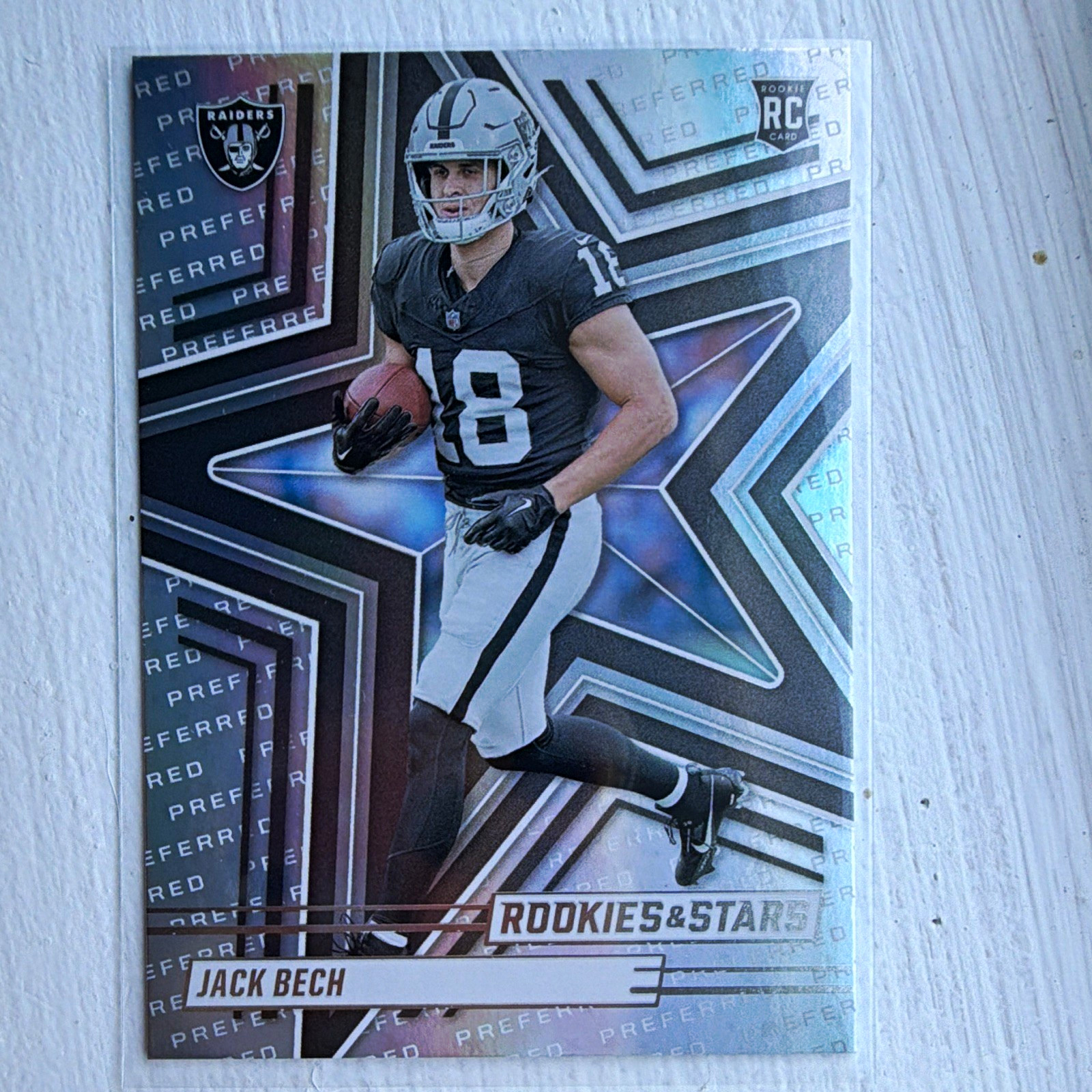 Panini 2025 Rookies & Stars Jack Bech Rookie #128 Las Vegas Raiders Preferred
