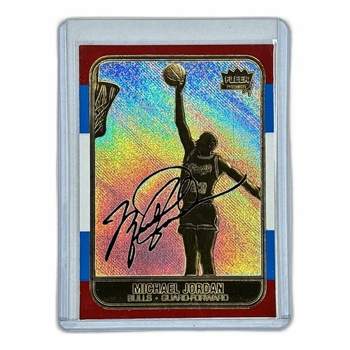 Michael Jordan Red Blue Gold /1000 1997-98 Fleer 23KT Gold #NNO