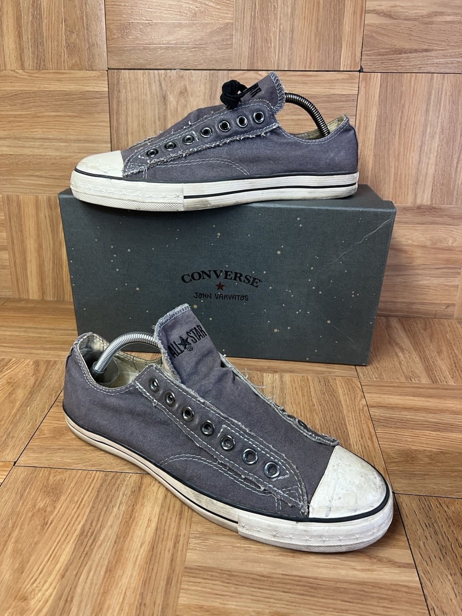 VNTG🔥 Sz 8.5 - Converse x John Varvatos Dark Gray Canvas Slip On