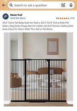 40.5" Extra Tall Baby Gate for Doorways, 54.8"-57.4" Extra Wide Pet Gate...