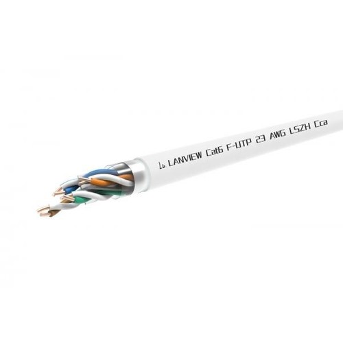 Logilink Cavo Ethernet CAT6 F/UTP EconLine 0,25m - Bianco, Schermato, Retrocompatibile Con Cat5/Cat5e, Per Reti Gigabit - 3