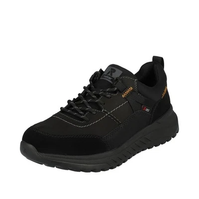 RIEKER Herren Sneaker Halbschuh schwarz U0100-00 echt Leder Wechselfußbett TEX - Bild 1 von 4