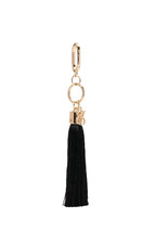 Victoria's Secret Tassle Bag Charm Keychain One Size Black New
