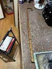 Vintage Antique Bamboo Cane Walking Crook Teachers Stick 36  
