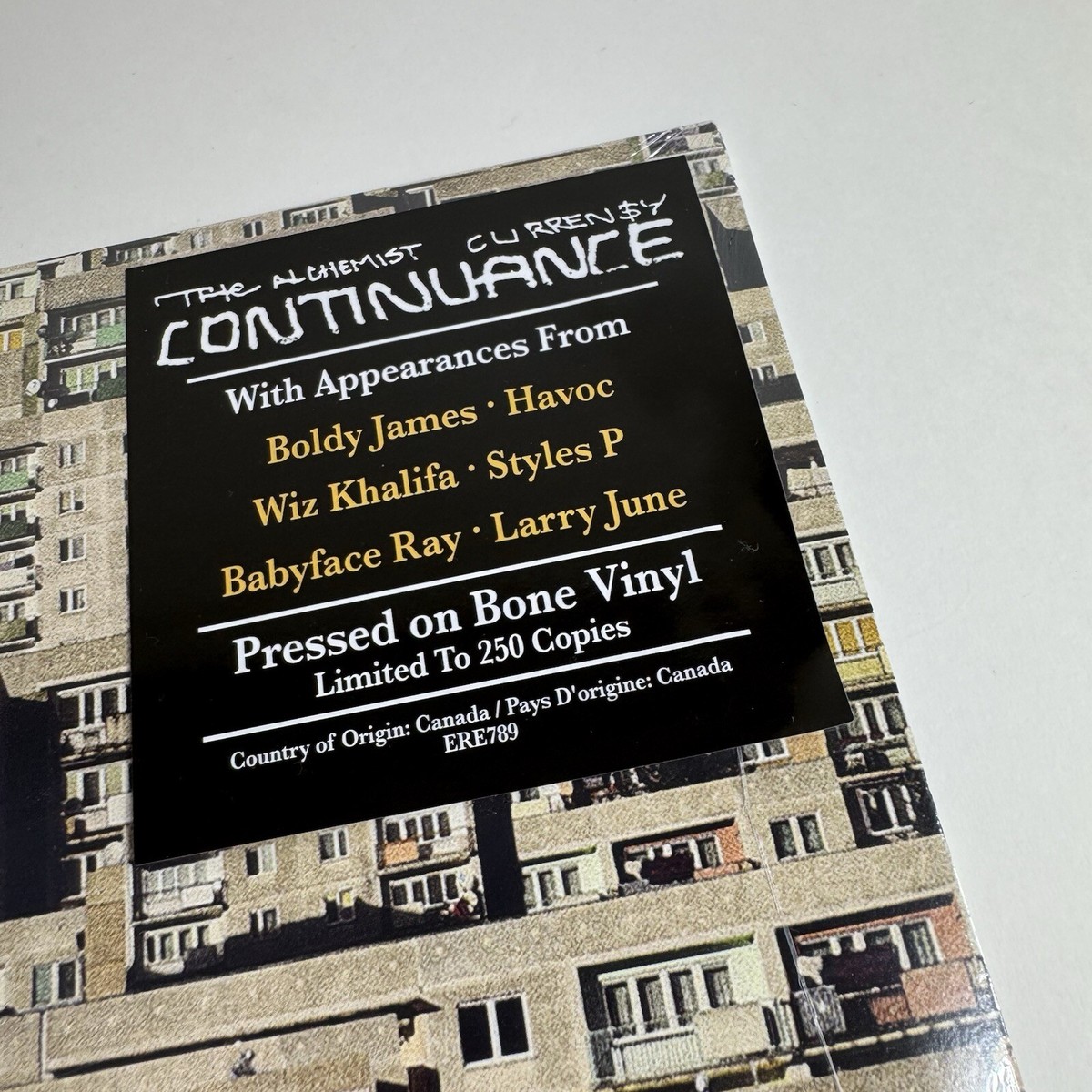 Curren$Y The Alchemist Continuance Vinyl LP Bone Color