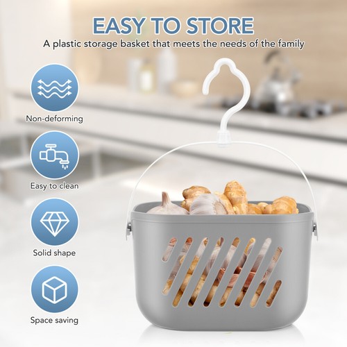 1PC Storage Basket Hanging Bathroom Organizer Hanging Organizers for Kitchen - Picture 4 of 11