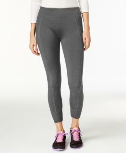 CK PERFORMANCE Womens Gray Tapered Leggings $49 Sz XS TINI {&}