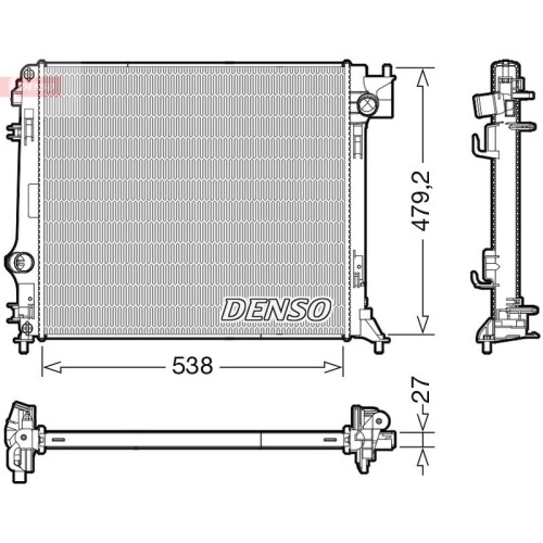 Radiateur NRF 53415 - Compatible Opel Zafira, Astra H (1.7/1.9 CDTI, Etc.) - Refroidissement Moteur