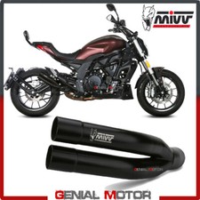 Auspuff exhaust MIVV Double Gun Schwarz Inox Schwarz kat BENELLI 502C 2019 2020