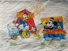 Vintage Walt Disney Pillowcase Mickey, Minnie, Donald Duck And Goofy Fair Circus
