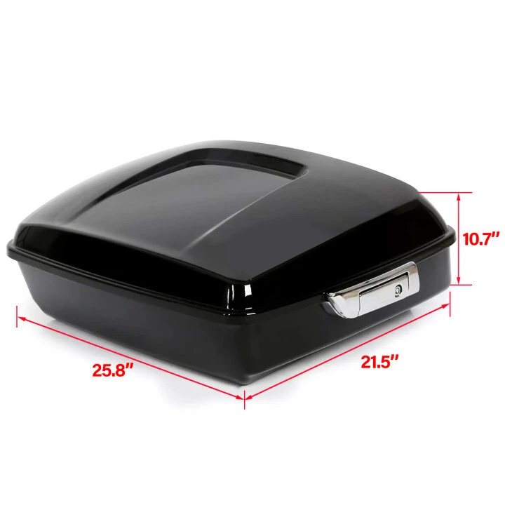 10.7 Chopped Tour Luggage Trunk For Harley Road Street Glide 14-25 - Image 3 of 4