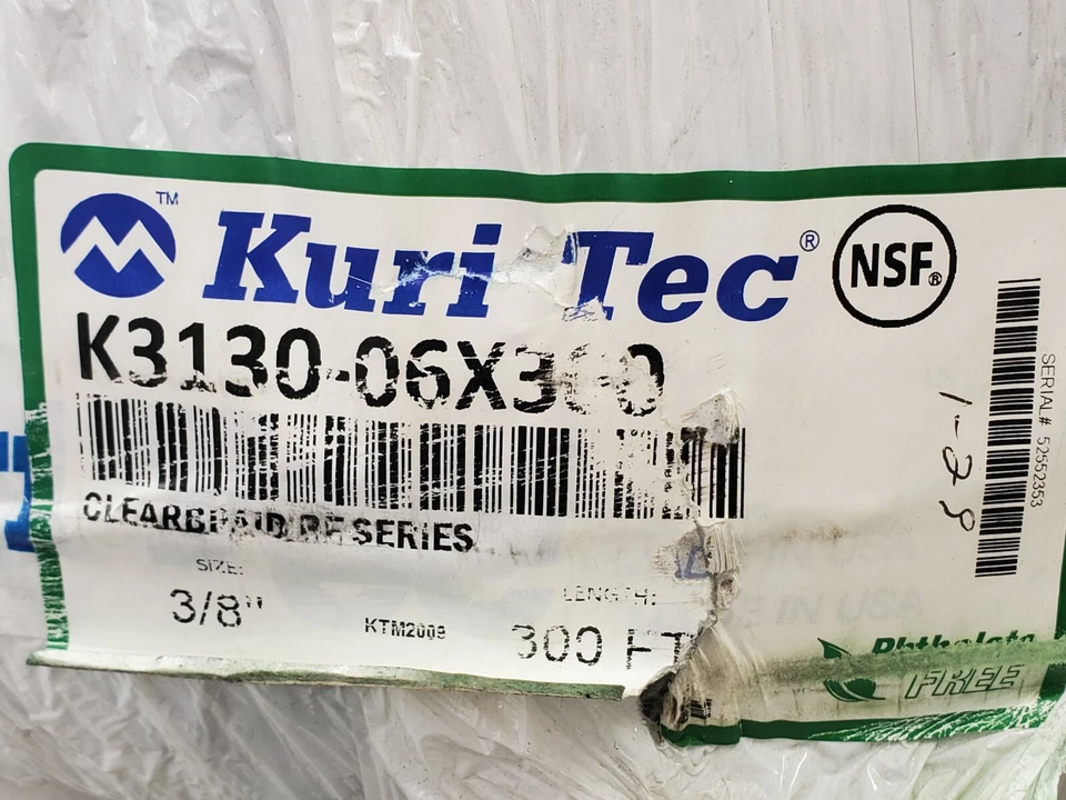 Kuri Tec Clearbraid K3130 BF Heavy Wall PVC Food & Beverage Hose 3/8"ID x 300 FT - Image 3 of 4