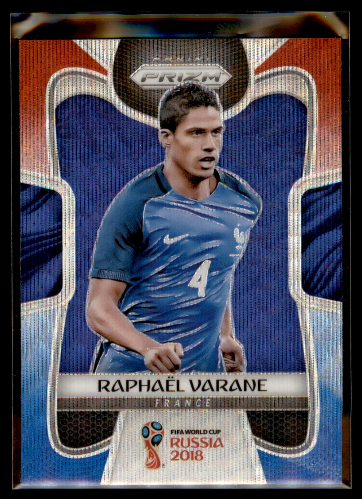 2018 Panini Prizm World Cup RED BLUE WAVE #84 Raphael Varane - France Qty