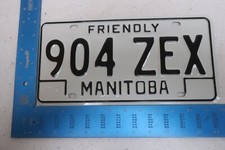 Manitoba Mb License Plate Tag Canada 1983 83 904 Zex