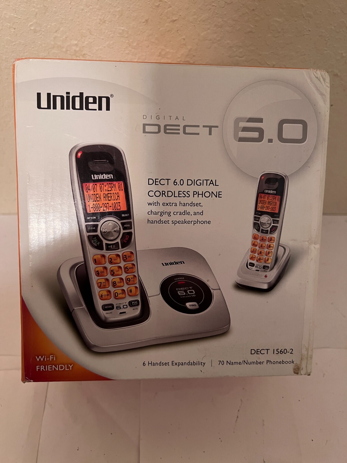 Uniden 6.0 Digital Cordless Phone w/Handset Speakerphone WiFi DECT 1560