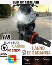 LAMPADA LED H8 6000K 3000 LUMEN CANBUS PER DERBI GP1 ABBAGLIANTE BIANCO GHIACCIO