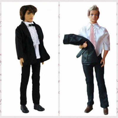 Western-Style Business Suit Clothes for 12'' Boy Doll Outfits Wedding Clothes 1/6