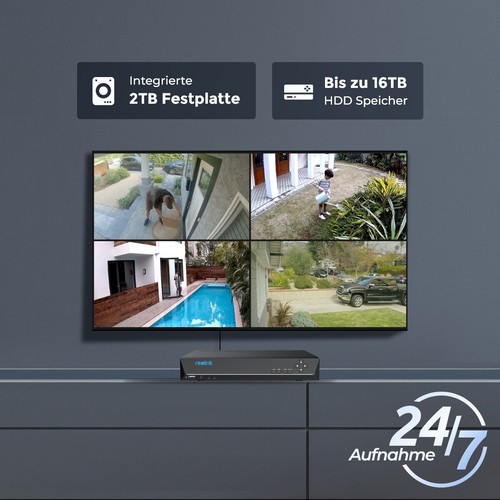 Reolink 12MP IK10 Überwachungssystem 145° Blickwinkel PoE IP Kamera Aussen Set - Afbeelding 9 van 13