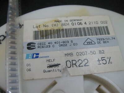 10X MMB02070C2207JB MELF Resistors 1W 0.22ohms 5% 0207 50ppm
