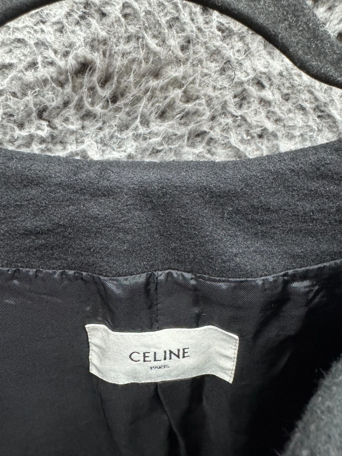 Giacca da capitano Celine nera in cashmere Spencer donna taglia 40