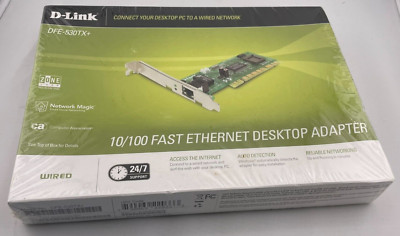 D-Link DFE-530TX+ 10/100 Fast Ethernet Desktop Adapter Network Card Plug & Play