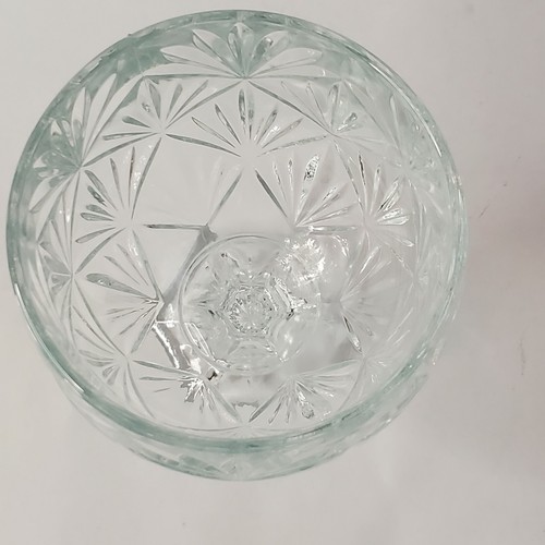 Vintage Egg Shape Cut Crystal Glass Pedestle Candy Dish With Lid Gorgeous - Picture 7 of 12
