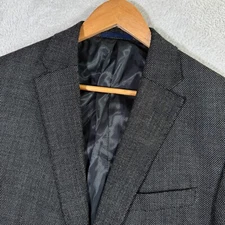 Daniel Cremieux Loro Piana Blazer Jacket Mens 42R Gray Flannel Italy Textured
