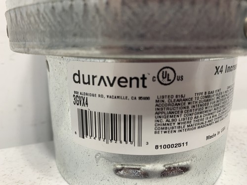 DuraVent 3GVX4 Gasentlüfter Durchmessererhöhung 3" x 4" - Bild 4 von 6