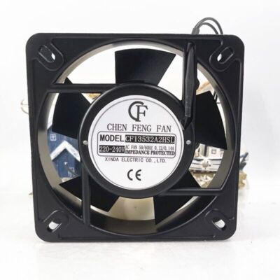 1PCS CHEN FENG Fan CF13532A2HSL AC220V 13532 13.5CM 2 Wire aluminum frame