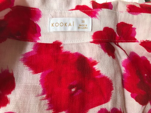 Kookai Bonita Crop Shirt size 38 and Shorts size 42 Set, Red floral - Picture 9 of 9