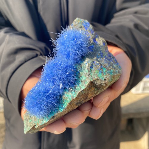 304G Rare beautiful Malachite Cave Specimens Containing Magnesite Crystal Miner - 第 6/8 張圖片