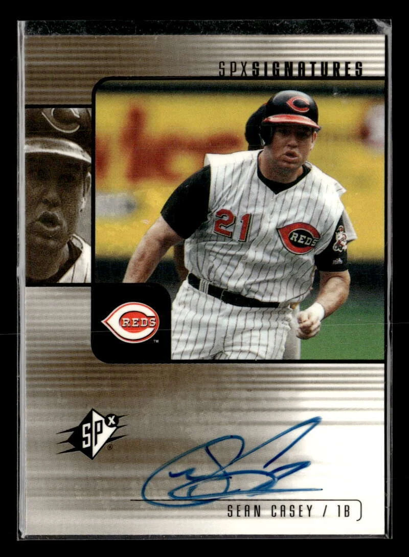 2000 SPx Sean Casey Signatures Autograph Auto Cincinnati Reds FX3060