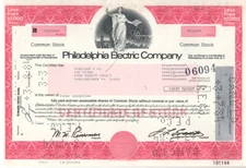Philadelphia Electric Company - Original Stock Certificate - 1964 - 154060