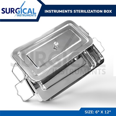 Instrument Sterilization Box 6''x12'' Surgical Dental Sterilizing German Grade